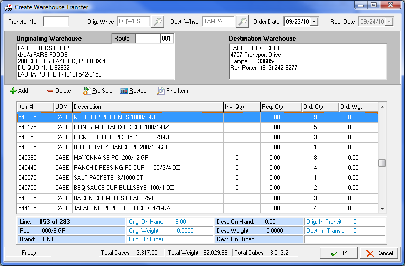 entrée.MW Multiware Food Distribution Software